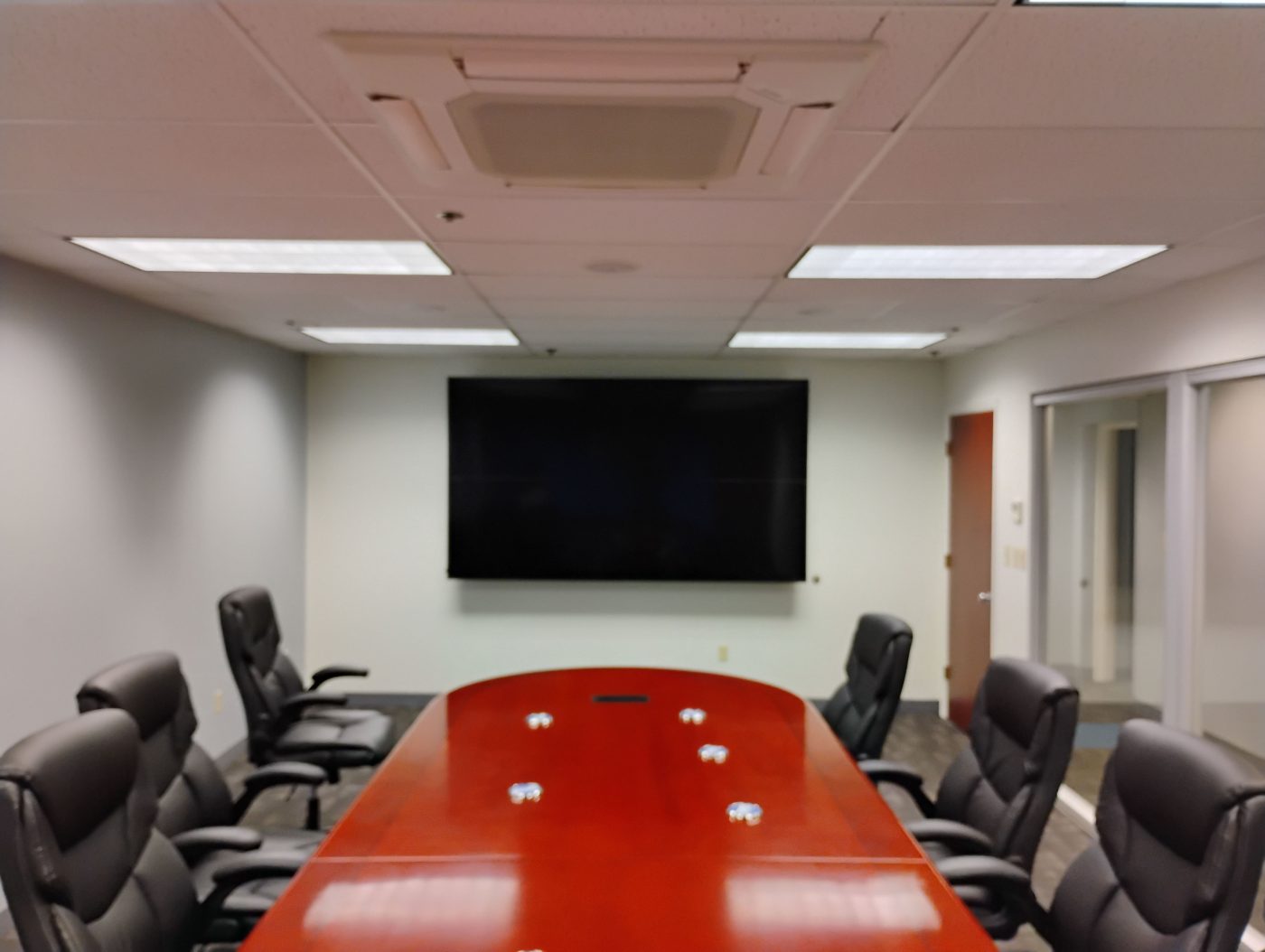 AV Integrators install a 110" dia. video wall at OM Dean in Worcester,MA